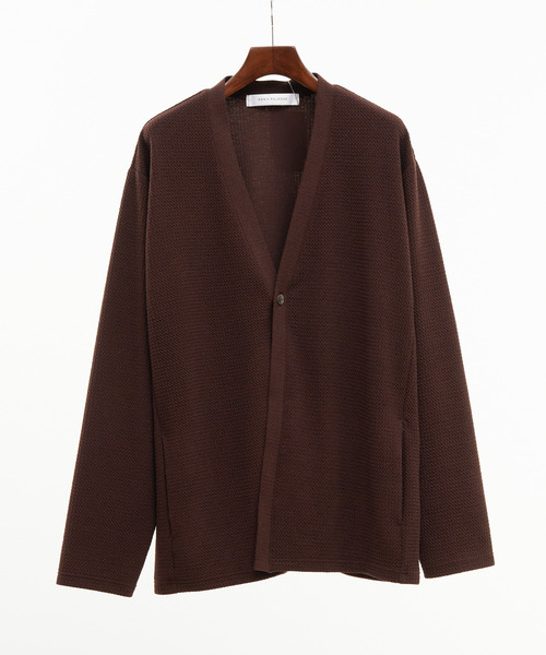 MEN'S MELROSE（メンズメルローズ）の「トロミブリスターワンボタンカーディガン（カーディガン/ボレロ・メンズ・ネイビー/ライトグレー/ブラウン・2/4/3）」の13枚目の写真