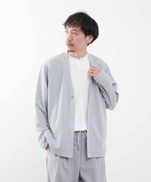 MEN'S MELROSE（メンズメルローズ）の「トロミブリスターワンボタンカーディガン（カーディガン/ボレロ・メンズ・ネイビー/ライトグレー/ブラウン・2/4/3）」の18枚目の写真