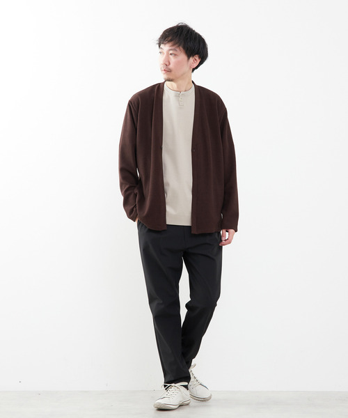MEN'S MELROSE（メンズメルローズ）の「トロミブリスターワンボタンカーディガン（カーディガン/ボレロ・メンズ・ネイビー/ライトグレー/ブラウン・2/4/3）」の22枚目の写真