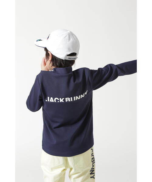 Jack Bunny!!】ブリスターメッシュ長袖モックネックカットソー