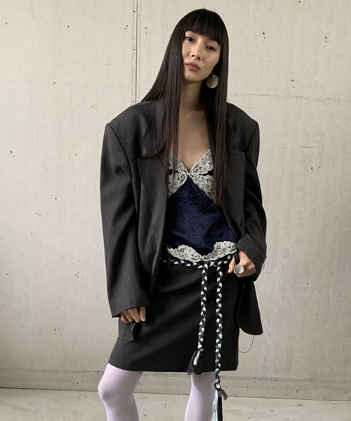 LONSLAN】カットオフデザイン オーバーサイズジャケット CHLONW25s018