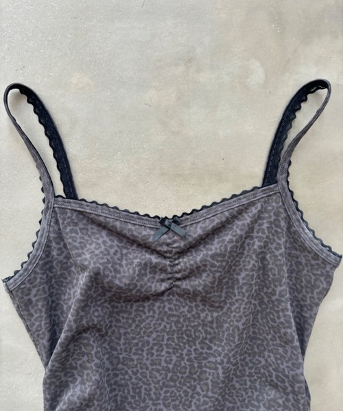 SHAGGIE（シャギー）の「レース付きレオパードキャミソールトップス（キャミソール・レディース・ブラウン/ブラック・FREE）」の8枚目の写真