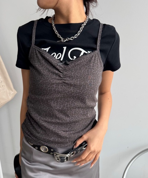68408　DOLCE&GABBANA　レオパード　レース　キャミソール 68408 DOLCE&GABBANA レオパード レース キャミソール - メルカリ
