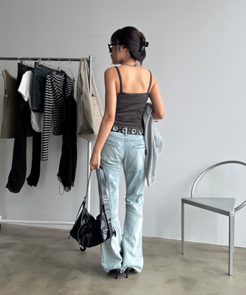 SHAGGIE（シャギー）の「レース付きレオパードキャミソールトップス（キャミソール・レディース・ブラウン/ブラック・FREE）」の10枚目の写真