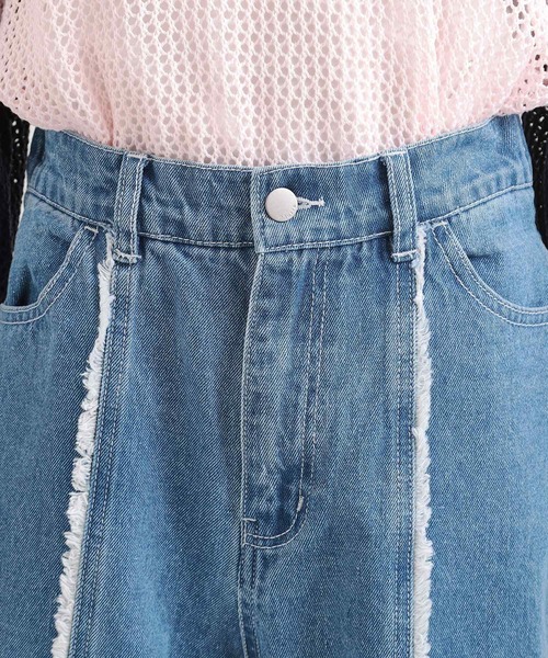 PINK-latte（ピンクラテ）の「センターフリンジデニムパンツ（その他パンツ・キッズ・ベビーピンク/ブルー系その他5/ブラック系3・13/14/15 /16）」の11枚目の写真