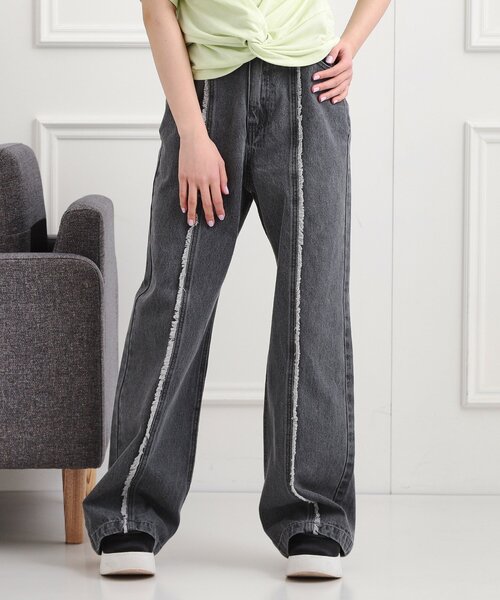 PINK-latte（ピンクラテ）の「センターフリンジデニムパンツ（その他パンツ・キッズ・ベビーピンク/ブルー系その他5/ブラック系3・13/14/15 /16）」の19枚目の写真