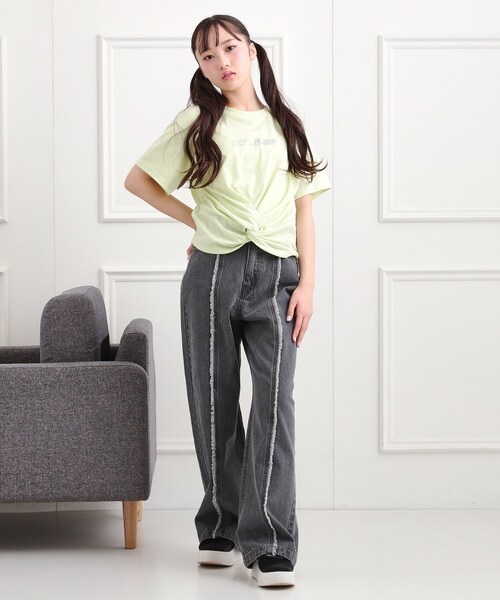 PINK-latte（ピンクラテ）の「センターフリンジデニムパンツ（その他パンツ・キッズ・ベビーピンク/ブルー系その他5/ブラック系3・13/14/15 /16）」の21枚目の写真