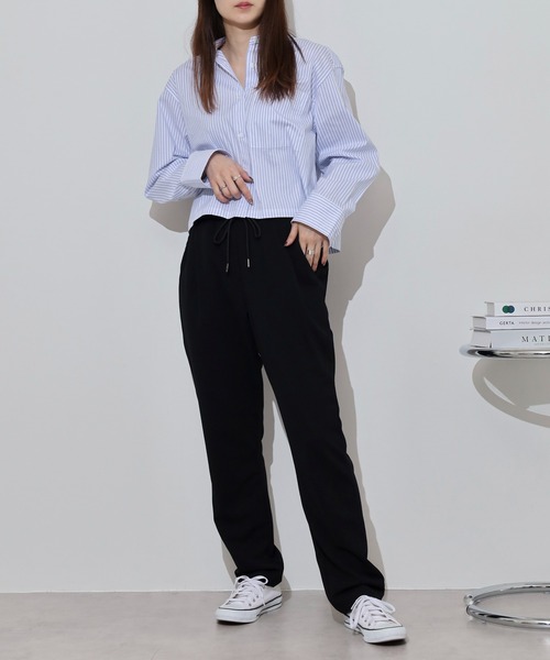 FUNALIVE（ファンアライブ）の「吸水速乾　UVカット　ストレッチ　ジョーゼット　テーパードパンツ（その他パンツ・メンズ・グレー/グレイッシュブルー/ブラック・M/L/LL）」の20枚目の写真