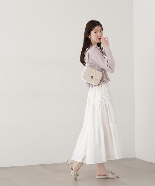 EDIT COLOGNE(エディットコロン)の「《EDIT COLOGNE》ローンレーススカート(スカート・レディース・ホワイト/ブラック・MEDIUM/SMALL)」の17枚目の写真