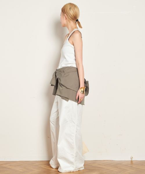 AP STUDIO（エーピーストゥディオ）の「リブタンク（タンクトップ・レディース・ブラック/ホワイト・FREE）」の6枚目の写真