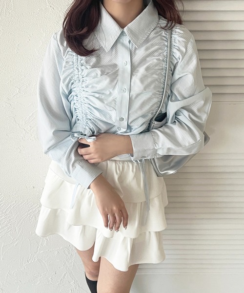 apres jour（アプレジュール）の「アソートドロストシャツ（シャツ/ブラウス・レディース・ライトイエロー/ブルー/オフホワイト/ブルー系その他/ピンク系その他・X-LARGE/フリー）」の3枚目の写真