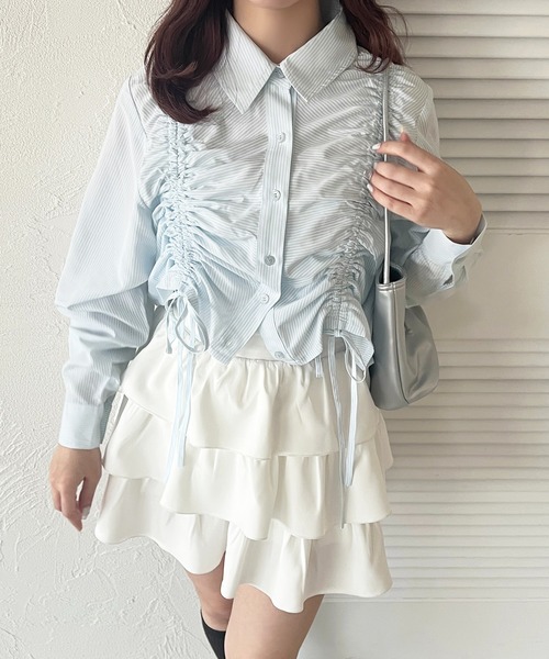 apres jour（アプレジュール）の「アソートドロストシャツ（シャツ/ブラウス・レディース・ライトイエロー/ブルー/オフホワイト/ブルー系その他/ピンク系その他・X-LARGE/フリー）」の9枚目の写真