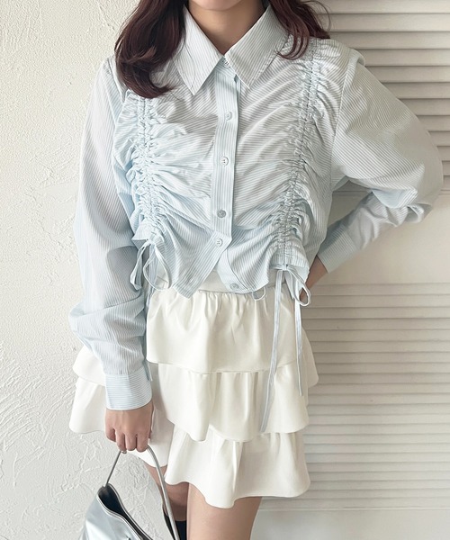 apres jour（アプレジュール）の「アソートドロストシャツ（シャツ/ブラウス・レディース・ライトイエロー/ブルー/オフホワイト/ブルー系その他/ピンク系その他・X-LARGE/フリー）」の10枚目の写真