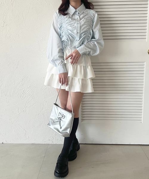 apres jour（アプレジュール）の「アソートドロストシャツ（シャツ/ブラウス・レディース・ライトイエロー/ブルー/オフホワイト/ブルー系その他/ピンク系その他・X-LARGE/フリー）」の11枚目の写真