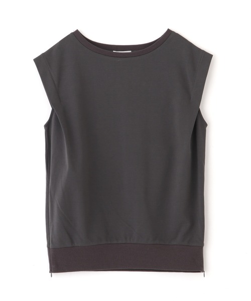 NATURAL BEAUTY BASIC(ナチュラルビューティーベーシック)の「◇サイドスリットスムーストップス(Tシャツ/カットソー・レディース・ベージュ/オフホワイト/チャコールグレー・FREE)」の7枚目の写真