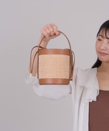 andrea cardone（アンドレアカルドネ）の「【Andrea Cardone】かごバッグ　バケツバッグ　2WAY ラフィア（かごバッグ）」