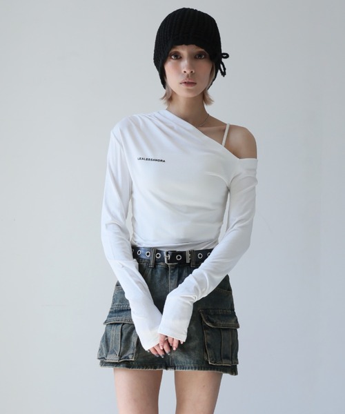 Ulysses(ユリシス)の「ワンショルダーロゴカットソー(Tシャツ/カットソー・レディース・グレー/ブラック/ホワイト・F)」の13枚目の写真