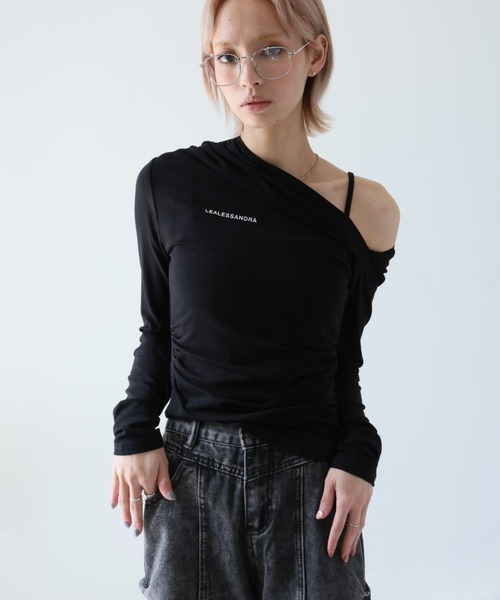 Ulysses(ユリシス)の「ワンショルダーロゴカットソー(Tシャツ/カットソー・レディース・グレー/ブラック/ホワイト・F)」の21枚目の写真