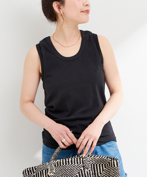 B.C STOCK(ベーセーストック)の「《2点セット》ミントBLENDタンクセット(タンクトップ・レディース・ブラウン/チャコールグレー/ブラック・FREE)」の2枚目の写真
