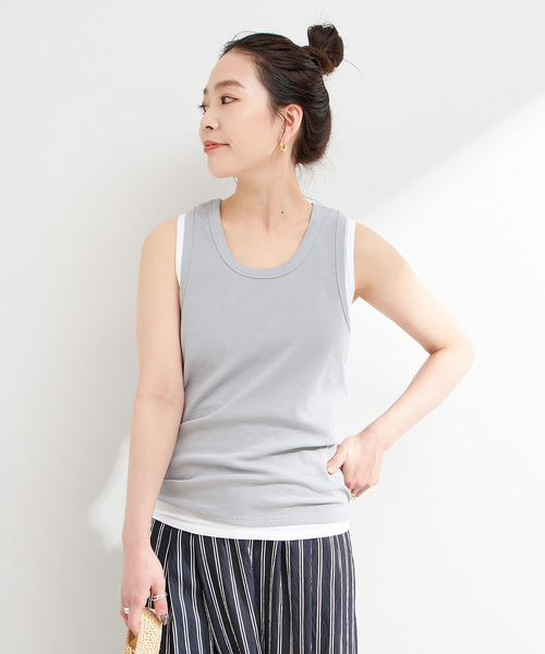 B.C STOCK(ベーセーストック)の「《2点セット》ミントBLENDタンクセット(タンクトップ・レディース・ブラウン/チャコールグレー/ブラック・FREE)」の12枚目の写真