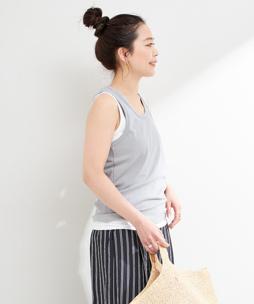 B.C STOCK(ベーセーストック)の「《2点セット》ミントBLENDタンクセット(タンクトップ・レディース・ブラウン/チャコールグレー/ブラック・FREE)」の13枚目の写真