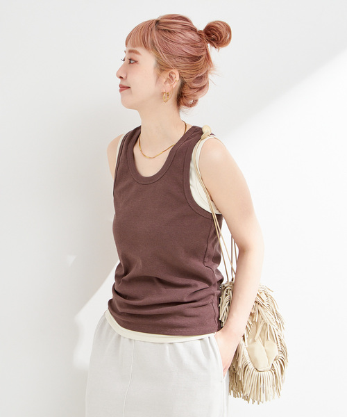 B.C STOCK(ベーセーストック)の「《2点セット》ミントBLENDタンクセット(タンクトップ・レディース・ブラウン/チャコールグレー/ブラック・FREE)」の21枚目の写真