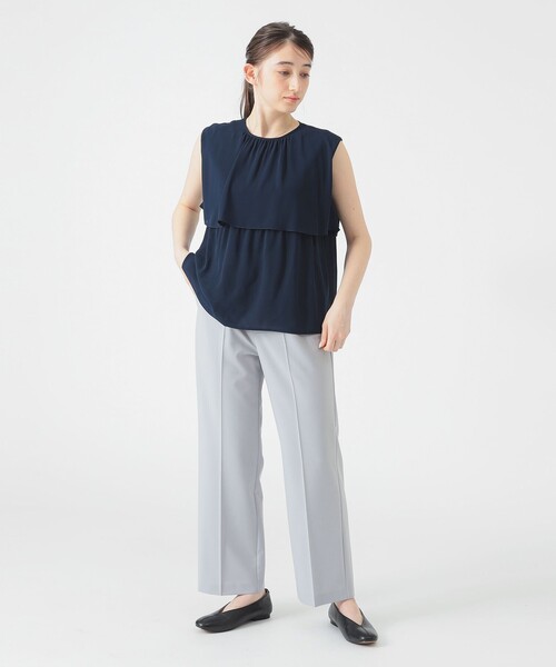 B:MING by BEAMS（ビーミングバイビームス）の「ブラウス × テーパード パンツ（S～L）（スーツセット・レディース・その他1/その他/ブラック・MEDIUM/LARGE/SMALL）」の7枚目の写真