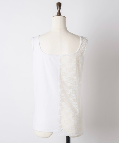 musubore(ムスボレ)の「half lace tank tops / ハーフレースタンクトップ(タンクトップ・レディース・ブラック/ホワイト・FREE)」の9枚目の写真