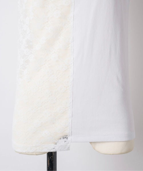 musubore(ムスボレ)の「half lace tank tops / ハーフレースタンクトップ(タンクトップ・レディース・ブラック/ホワイト・FREE)」の10枚目の写真