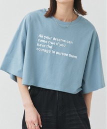 アソート 箔プリント/ロゴプリント ショート丈Tシャツ