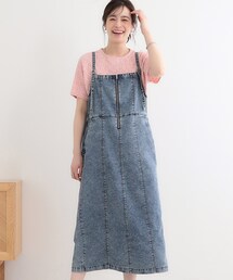 Cutie Blonde（キューティーブロンド）の「【S-LL/セットアップ可】ライトオンスデニム ZIPキャミワンピース（ワンピース）」