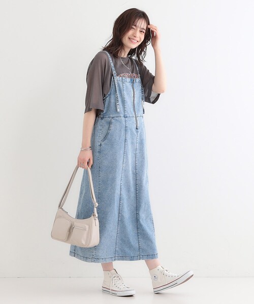 Cutie Blonde（キューティーブロンド）の「【S-LL/セットアップ可】ライトオンスデニム ZIPキャミワンピース（ワンピース・レディース・ライトブルー/ブルー・01/02/03/04）」の21枚目の写真