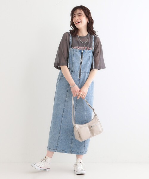 Cutie Blonde（キューティーブロンド）の「【S-LL/セットアップ可】ライトオンスデニム ZIPキャミワンピース（ワンピース・レディース・ライトブルー/ブルー・01/02/03/04）」の20枚目の写真
