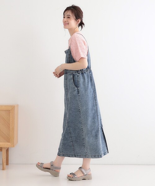 Cutie Blonde（キューティーブロンド）の「【S-LL/セットアップ可】ライトオンスデニム ZIPキャミワンピース（ワンピース・レディース・ライトブルー/ブルー・01/02/03/04）」の17枚目の写真