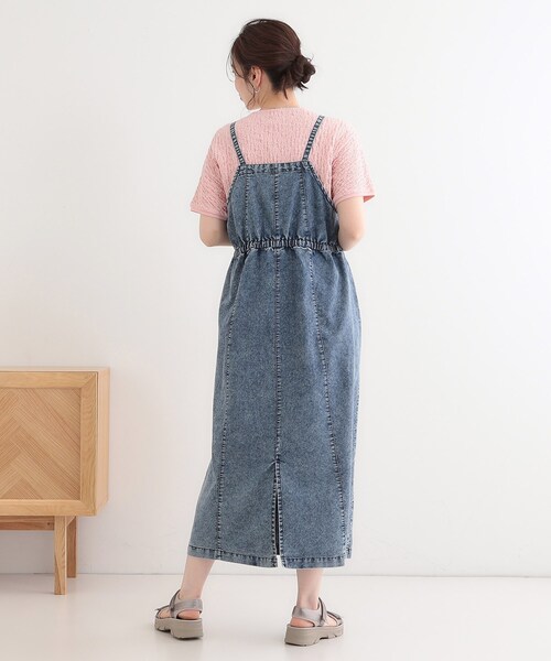 Cutie Blonde（キューティーブロンド）の「【S-LL/セットアップ可】ライトオンスデニム ZIPキャミワンピース（ワンピース・レディース・ライトブルー/ブルー・01/02/03/04）」の16枚目の写真