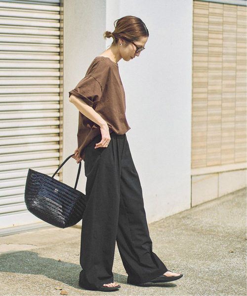 ≪WEB限定追加≫ウォッシャブルTWタックワイドパンツ（スラックス