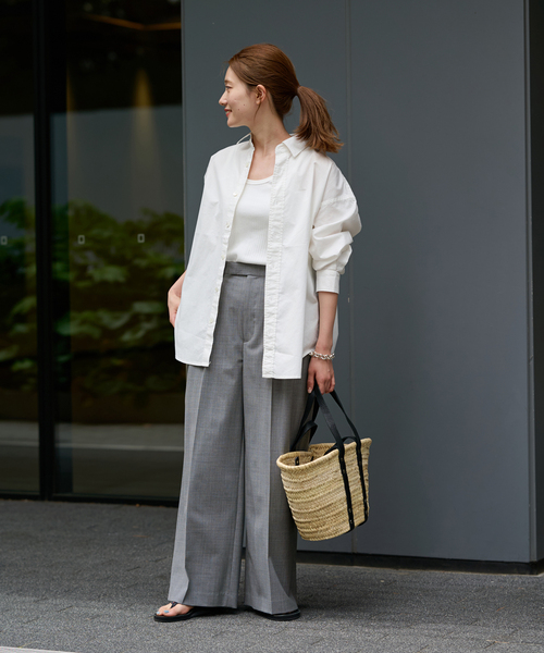 ≪WEB限定追加≫ウォッシャブルTWタックワイドパンツ（スラックス