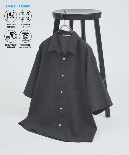 JOURNAL STANDARD(ジャーナルスタンダード)の「"吸水速乾 / 接触冷感" EVALET ST LIGHT 半袖 シャツ(シャツ/ブラウス・メンズ・ブラック系その他/グレー/ブラウン系その他/ライトグレー・SMALL/MEDIUM/LARGE)」の2枚目の写真