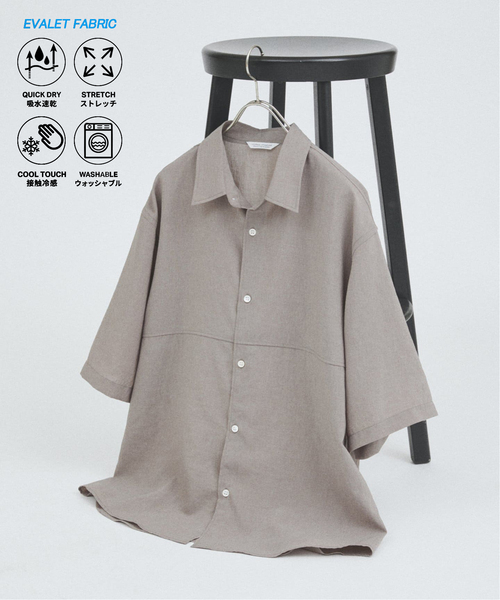 JOURNAL STANDARD(ジャーナルスタンダード)の「"吸水速乾 / 接触冷感" EVALET ST LIGHT 半袖 シャツ(シャツ/ブラウス・メンズ・ブラック系その他/グレー/ブラウン系その他/ライトグレー・SMALL/MEDIUM/LARGE)」の3枚目の写真