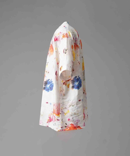 UNISEX》Flower Print Prime-Over Crew Neck T-Shirt/フラワー