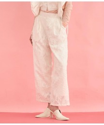 Settimissimo | フリンジジャガード ウエストタック ワイド パンツ(その他パンツ)