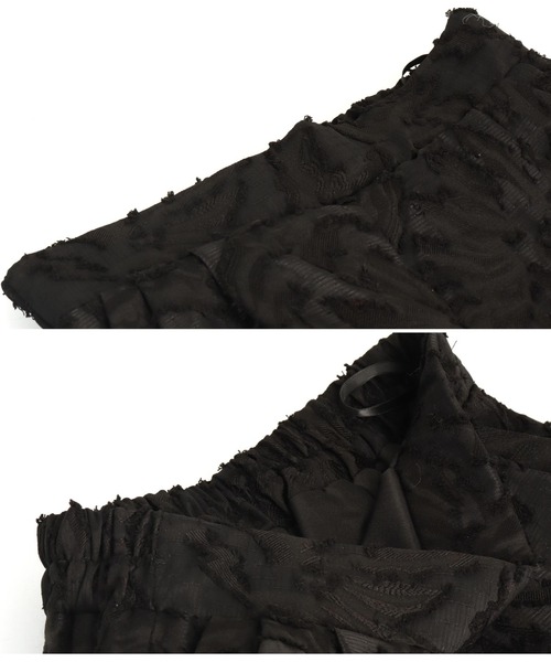 Settimissimo(セッティミッシモ)の「フリンジジャガード ウエストタック ワイド パンツ(その他パンツ・レディース・アイボリー/ブラック・FREE)」の20枚目の写真