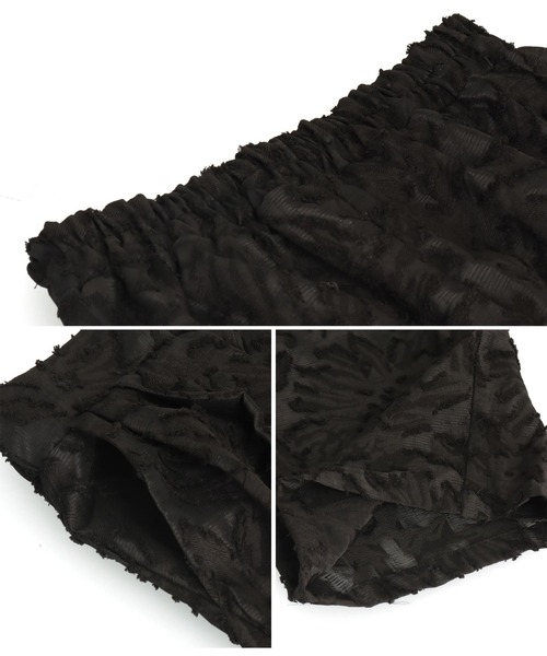 Settimissimo(セッティミッシモ)の「フリンジジャガード ウエストタック ワイド パンツ(その他パンツ・レディース・アイボリー/ブラック・FREE)」の21枚目の写真