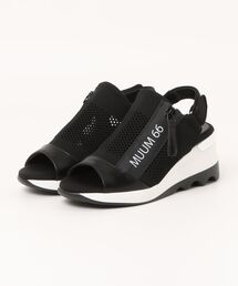 【MUUM】ファスナーニットサンダル