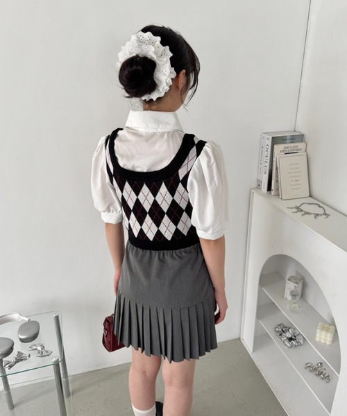 Loueme（ルエム）の「コットンレースボリュームシュシュ（シュシュ・レディース・ブラック/ホワイト・FREE）」の4枚目の写真