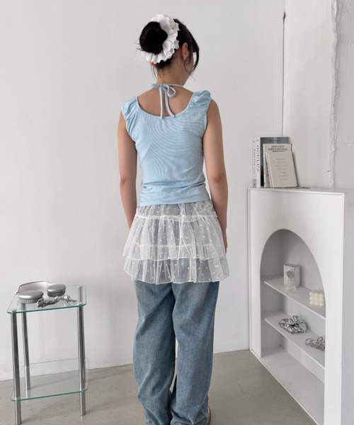 Loueme（ルエム）の「コットンレースボリュームシュシュ（シュシュ・レディース・ブラック/ホワイト・FREE）」の7枚目の写真