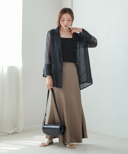 Bab（バブ）の「【S・Mサイズ展開】カップ付キショート丈ジャガードキャミソール（キャミソール・レディース・アイボリー/ブラウン/ブラック・MEDIUM/SMALL）」の19枚目の写真