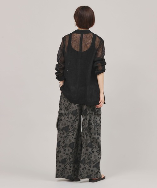 Curensology（カレンソロジー）の「Curensology(カレンソロジー)/リバティカーゴパンツ（カーゴパンツ・レディース・チャコールグレー/ブルー・FREE）」の9枚目の写真