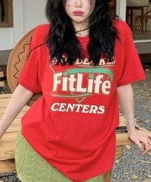 Fit LifeロゴプリントルーズTシャツ
