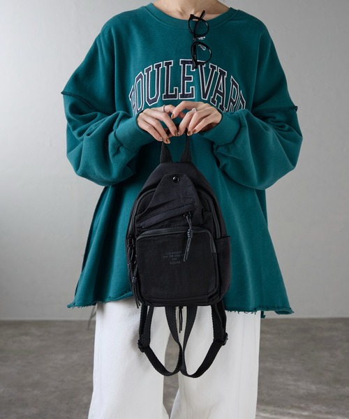 &MARKS(アンドマークス)の「N3【2WAY】ナイロンミニリュック(バックパック/リュック・レディース・ブラック/カーキ/ライトブルー/チャコールグレー/イエロー・FREE)」の19枚目の写真